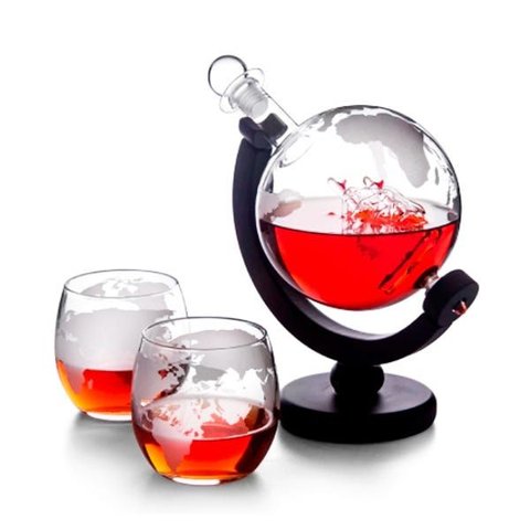 Decanter Decantador Garrafa Whisky Vinho Vodka 850 Ml Globe