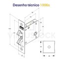 Ver imagem 4 de Fechadura Stam Correr-bater Banheiro 1006s Preto