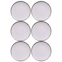 Ver imagem 1 de Jogo 6 Pratos Sobremesa Tramontina Canyon 21cm em Porcelana Decorada Cozinha Servir Tortas Doces