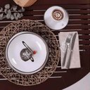 Ver imagem 4 de Jogo 6 Pratos Sobremesa Tramontina Canyon 21cm em Porcelana Decorada Cozinha Servir Tortas Doces