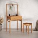 Ver imagem 1 de Penteadeira Escrivaninha com Espelho Compacta Madeira com Banco Lily Idimex