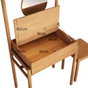 Ver imagem 6 de Penteadeira Escrivaninha com Espelho Compacta Madeira com Banco Lily Idimex