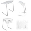 Ver imagem 2 de Mesa Dobrável Multiuso Branca Ajustável Home Office 18 em 1