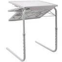 Ver imagem 1 de Mesa Dobrável Multiuso Branca Ajustável Home Office 18 em 1