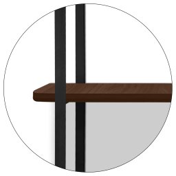 Prateleira Tripla Nicho Hone Modelo Industrial Decoração Casa 60x15 Preta/Villandry - 4