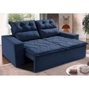 Ver imagem 1 de Sofá Retrátil e Reclinável 1.50m Cama Inbox Smal com Bordado Pantográfico Suede Azul