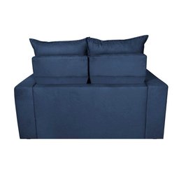 Sofá Retrátil e Reclinável 1.50m Cama Inbox Smal com Bordado Pantográfico Suede Azul - 6
