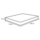 Ver imagem 2 de Colchão Casal CASTOR Espuma D45 138X188X15Cm Branco/Azul Castor