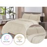 Edredom Conforto 5 Peças Casal Queen Dupla Face Bege Casa Dona - 2