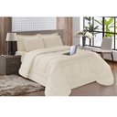 Ver imagem 1 de Edredom Conforto 5 Peças Casal Queen Dupla Face Bege Casa Dona