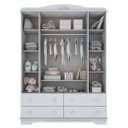 Ver imagem 3 de Quarto de Bebê Completo com Guarda-Roupa 4 Portas e 4 Gavetas, Cômoda e Berço Mini Cama Provençal He