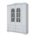 Ver imagem 2 de Quarto de Bebê Completo com Guarda-Roupa 4 Portas e 4 Gavetas, Cômoda e Berço Mini Cama Provençal He