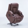 Cadeira de Massagem Poltrona do Papai Lift Reclinável Austin Elétrica Aquecimento Pu Marrom Chocolat - 1