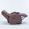 Cadeira de Massagem Poltrona do Papai Lift Reclinável Austin Elétrica Aquecimento Pu Marrom Chocolat - 6