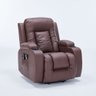 Cadeira de Massagem Poltrona do Papai Lift Reclinável Austin Elétrica Aquecimento Pu Marrom Chocolat - 5