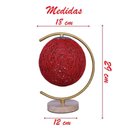 Ver imagem 3 de Abajur Luminária Rustica Vermelha Branca de Mesa 27,5cm Bivolt 110-220v