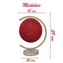 Ver imagem 2 de Abajur Luminária Rustica Vermelha Branca de Mesa 27,5cm Bivolt 110-220v