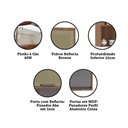 Ver imagem 4 de Armário Aéreo 120cm 3 Portas Basculantes com Vidro Reflecta Isa Luciane Móveis