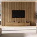 Ver imagem 2 de Rack com Painel Ripado Extensível para TV até 86 Polegadas 320cmx230cm Liso Aruá CabeCasa MadeiraOriginals