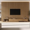 Ver imagem 1 de Rack com Painel Ripado Extensível para TV até 86 Polegadas 320cmx230cm Liso Aruá CabeCasa MadeiraOriginals