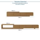 Ver imagem 6 de Rack com Painel Ripado Extensível para TV até 86 Polegadas 320cmx230cm Liso Aruá CabeCasa MadeiraOriginals