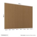 Ver imagem 4 de Rack com Painel Ripado para Tv 86 Polegadas 230cmx320cm Aruá Cabecasa Madeiraoriginals