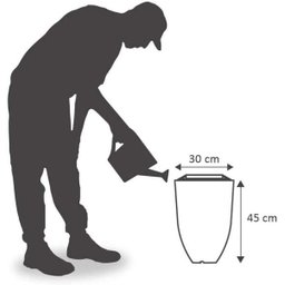 Vaso de Plantas Malta Trapézio 30x45cm Granito Pedra Vasart - 3