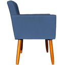 Ver imagem 3 de Kit 8 Poltronas Nina para Recepção Suede Cores Pé Palito 30cm Castanho - Suede