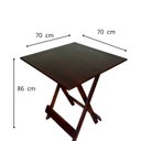 Ver imagem 5 de Kit 5 Jogos de Mesa Dobráveis 70x70cm com 20 Cadeiras Madeira Maciça Imbuia Marrom