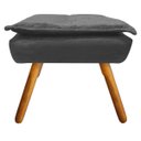 Ver imagem 2 de Puff Decorativo Opala Suede Pés Palito Castanho - Grafite
