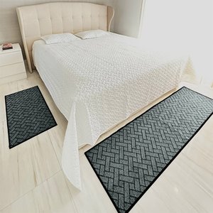 Tapete Carpete Passadeira Quarto Trama Jogo 3 Peças Carpetes Mundo Kit Jogo de Quarto Carpete 3 peça
