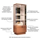 Ver imagem 3 de Cristaleira Decorativa com Nicho Adega Embutido Peggy Nature / Off White