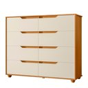 Ver imagem 1 de Cômoda Quarto Doble com 8 Gavetas e Pés Cinamomo/off White