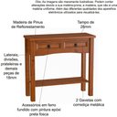 Ver imagem 7 de Aparador de Sala Rústico 100% Madeira 2 Gavetas Imperial Imbuia Fosco
