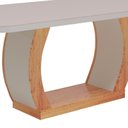 Ver imagem 3 de Mesa de Jantar Tampo Mdf e Vidro 1,80m X 0,90m Naturale Off White Olimpic Bom Pastor