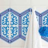KIT Adesivos de Azulejos Azul Marroquino - 16 Unidades com 20cm x 20cm cada - 1