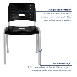 Cadeira Escritório Fixa Empilhável Hotel Auditório Elo - 7