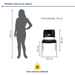 Cadeira Escritório Fixa Empilhável Hotel Auditório Elo - 2