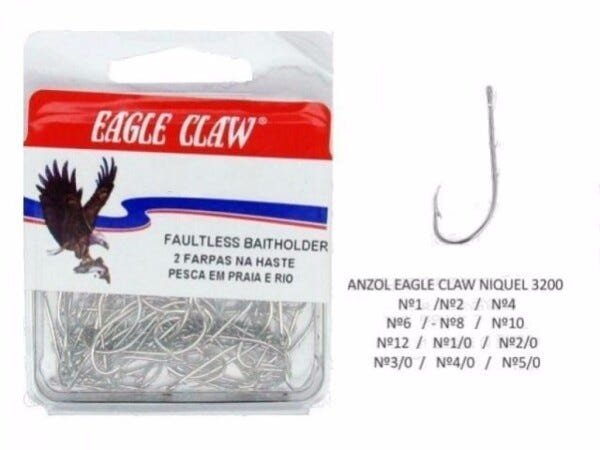 Anzol Eagle Claw - Dupla Farpa - 50 unidades - 06 - 5