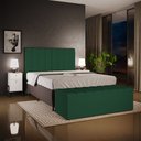 Ver imagem 2 de Calçadeira Recamier Baú para Cama de Casal Dália 140x50 Cm W01 Suede Verde Musgo - Lyam Decor