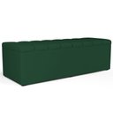 Ver imagem 1 de Calçadeira Recamier Baú para Cama de Casal Dália 140x50 Cm W01 Suede Verde Musgo - Lyam Decor