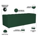 Ver imagem 4 de Calçadeira Recamier Baú para Cama de Casal Dália 140x50 Cm W01 Suede Verde Musgo - Lyam Decor
