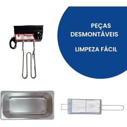 Fritadeira Elétrica Industrial Econômica Cuba 3l (110, Volts) - 4