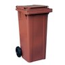 Carrinho Coletor 120 litros - Marrom - 1