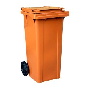 Carrinho Coletor 120 litros - Laranja