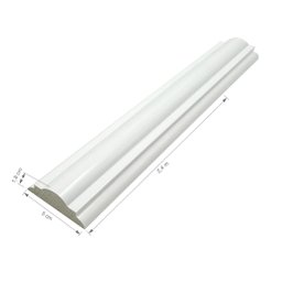 Rodameio de Poliestireno Frisado 5cm x 2,40m Rende 2,40 Metros Casa Grassi - 5