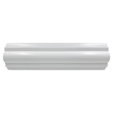 Rodameio de Poliestireno Frisado 7,5cm x 2,40m Rende 2,40 Metros Casa Grassi Branco