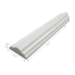 Rodameio de Poliestireno Frisado 7,5cm x 2,40m Rende 2,40 Metros Casa Grassi - 5