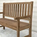 Ver imagem 4 de Banco de Jardim Rústico de Madeira 2 Lugares com Encosto