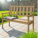 Ver imagem 1 de Banco de Jardim Rústico de Madeira 2 Lugares com Encosto